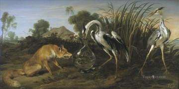 動物 Painting - キツネとサギのセーブル